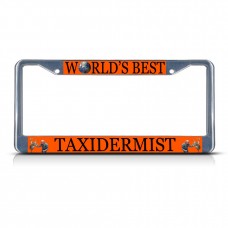 TAXIDERMIST CAREER PROFESSION Metal License Plate Frame Tag Border Two Holes   381701034921